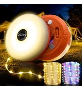 OGERY 2-Pack Camping String Lights 4 in 1, 32.8FT Quick Storage 8 Modes | Portable Rechargeable F...