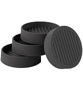 2x2 Round Rubber Furniture Caster Cups, Anti-Sliding Furniture Pads Bed Stopper Floor Protectors ...