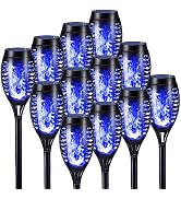 Toodour Solar Torch Flame Lights, 12 Pack Solar Halloween Lights Outdoor | with Flickering Flame,...