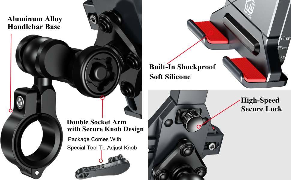 Equipped with high-speed secure knob