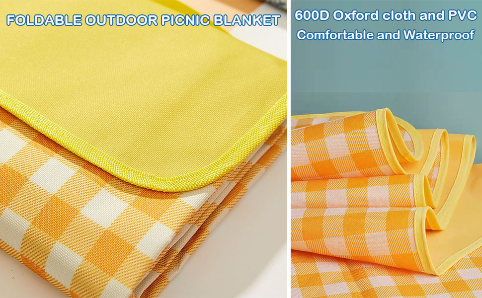 Large Picnic Blanket Yellow