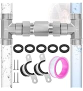 UBANU 304 Stainless Steel Bypass Sensor Valve Kit, Instant Hot Water Recirculating Pump System Ki...