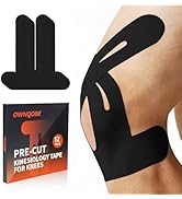 OWNQOBE 12 Pack Precut Kinesiology Tape for Knees & Shoulder, Knee Support & Stability for Sports...