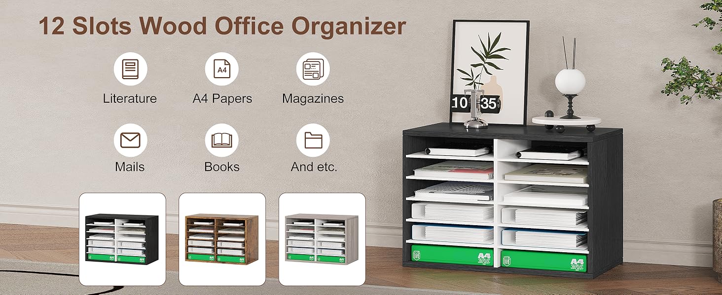 Wooden Literature Organizer