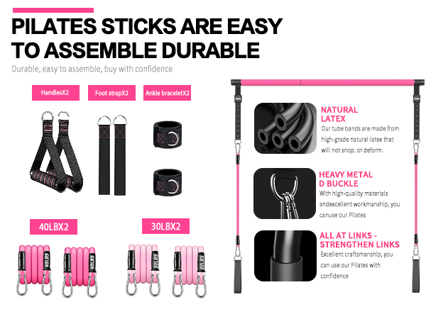pilates bar kit for women,pilates workout sets for women,pilates equipment for home workouts