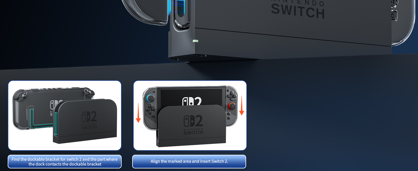 switch 2 clear cover case
