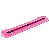 3 Hole Punch Pink, Portable Hole Puncher for 3 Ring Binder, 5 Sheets Capacity, Removable Chip Tra...
