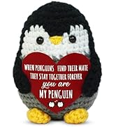 OASSIE Valentines Day Gifts for Him Her - Positive Penguin Crochet - Anniversary Birthday Gifts f...