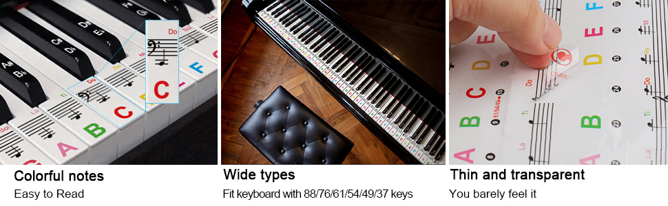 Piano Key Stickers