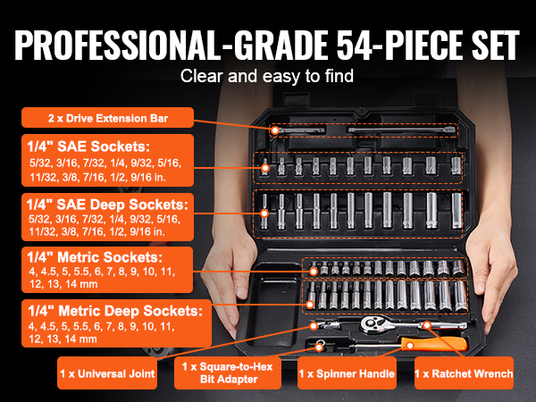 1/4 drive socket set