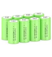 Fuspower NiMH 2/3AA Rechargeable Battery 1.2V 650mAh Button Top Batteries for Garden Solar Light ...