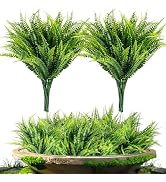 MAQIHAN 10PCS Fake Fern Outdoors - Ferns Artificial Plants for Outdoor Ferns That Look Real Bosto...