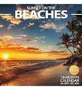 Wall Calendar 2025-2026 Planner Calendar - Sunset On The Beach Hangable Monthly Wall Calendar wit...