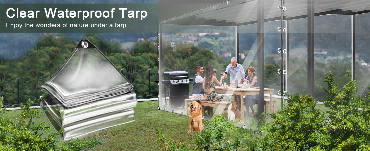 Clear waterproof tarp