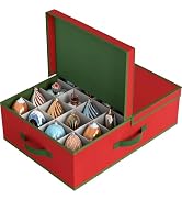 Simple Houseware Heavy-Duty Christmas Ornament Storage Bin for Oversized & Tall Finials, Fits 3.5...