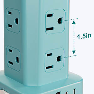 widely spaced outlets