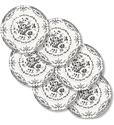 HomeElves Dinner Plates Set of 6, Ceramic Kitchen Plates Microwave Safe Plates, 10.5 Inch Porcela...