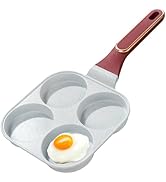 JUSTUP Nonstick Omelette Pan, 4 Cups Healthy Granite Non Stick Breakfast Fryer, Baking Tray with ...