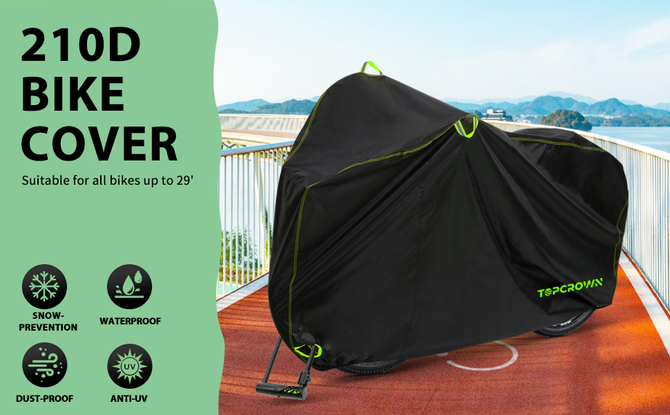 210D Bike Cover Suitable for Bikes up to 29'