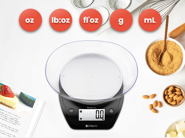 Switch between 5 units to use your preferred unit of measurement.