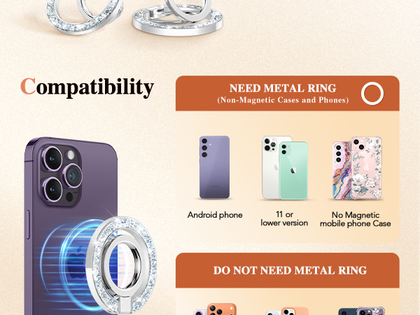 magnetic phone ring holder
