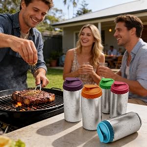 Lightweight & nests together. Toss in bag or pocket for picnics, trips.