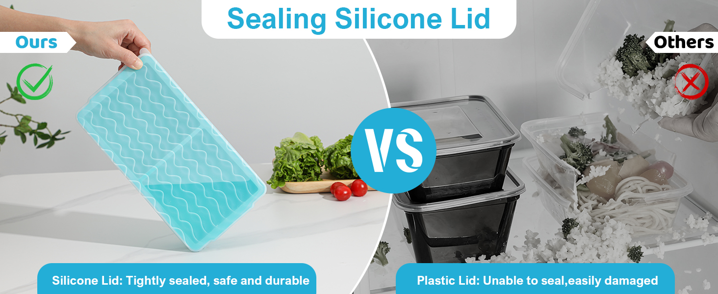 3-Pack Silicone Freezer Trays with Lid