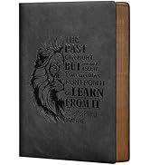 MINICAGIE Leather Journal for Men Soft Cover 256 Pages Lined Journals for Writing A5 Lion Journal...