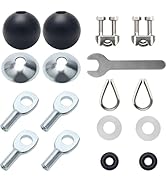 Glirops 17Pcs Cable Machine Attachments for 5mm Gym Equipment - Ball Stoppers, Eyelets & Wire Rop...