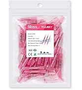 Kuject 50PCS Heat Shrink Butt Connectors 22-16 AWG, Insulated Waterproof Butt Connectors, Tinned ...