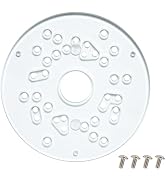 POWERTEC Router Base Plate Acrylic 5-3/4" w/Screws & Predrilled Holes for Trim & Plunge Routers, ...