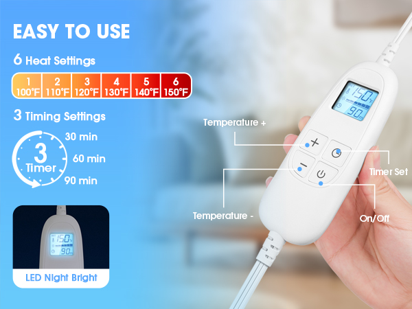 Heating Pad Birthday anniversary Gifts for Women Men Mom Dad Grandma Neck and Shoulder and Back