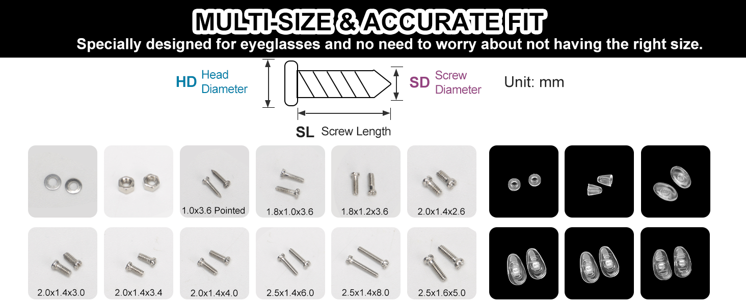 Eyeglass Repair Kit with Screws