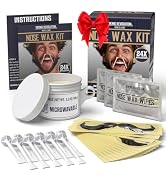 Viking Revolution Nose Hair Waxing Kit for Men - Quick Nose Wax Kit Men with 24 Nose Wax Sticks -...