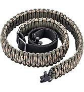 VVAAGG Two-Point Paracord Sling with Swivels, Non-Slip Paracord Sling Quick Adjustable Length Str...