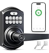 TEEHO TE019 Smart Keyless Entry Door Lock with Handle, App Control, Digital Electronic Keypad, Re...