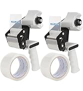 JARLINK Packing Tape Dispenser Gun (2 Pack) with 2 Rolls Tape, 2 inches Lightweight Industrial Si...