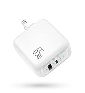 imuto USB-C Laptop Wall Charger, 65W GaN PPS PD Fast Charger Dual Ports USB C Wall Charger Power ...