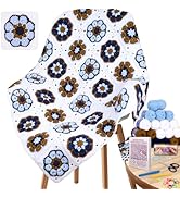 Coopay Crochet Blanket Kit for Beginners, All-in-One Granny Square Blanket Kit with Step-by-Step ...