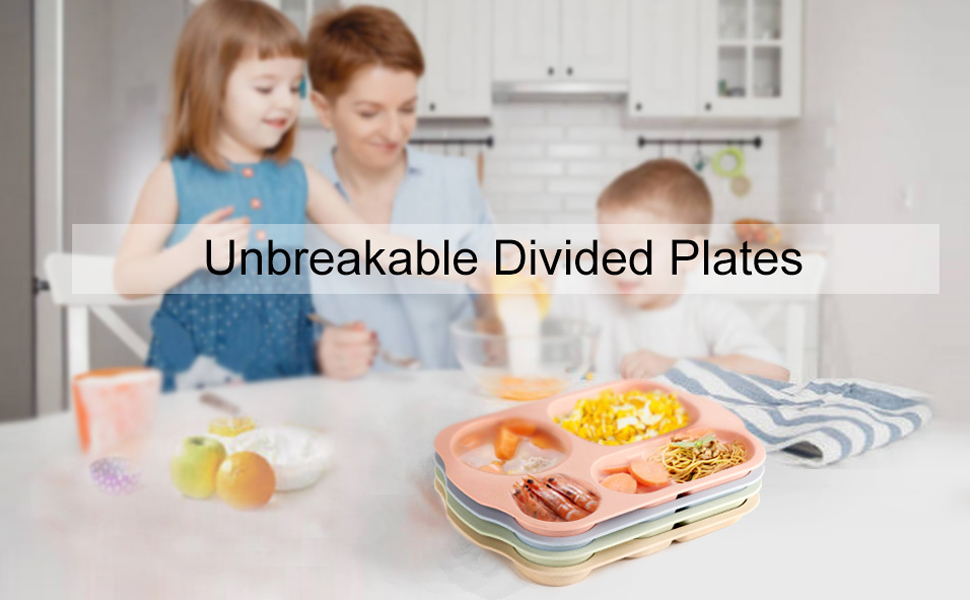 Divided Plates for Kids Adults