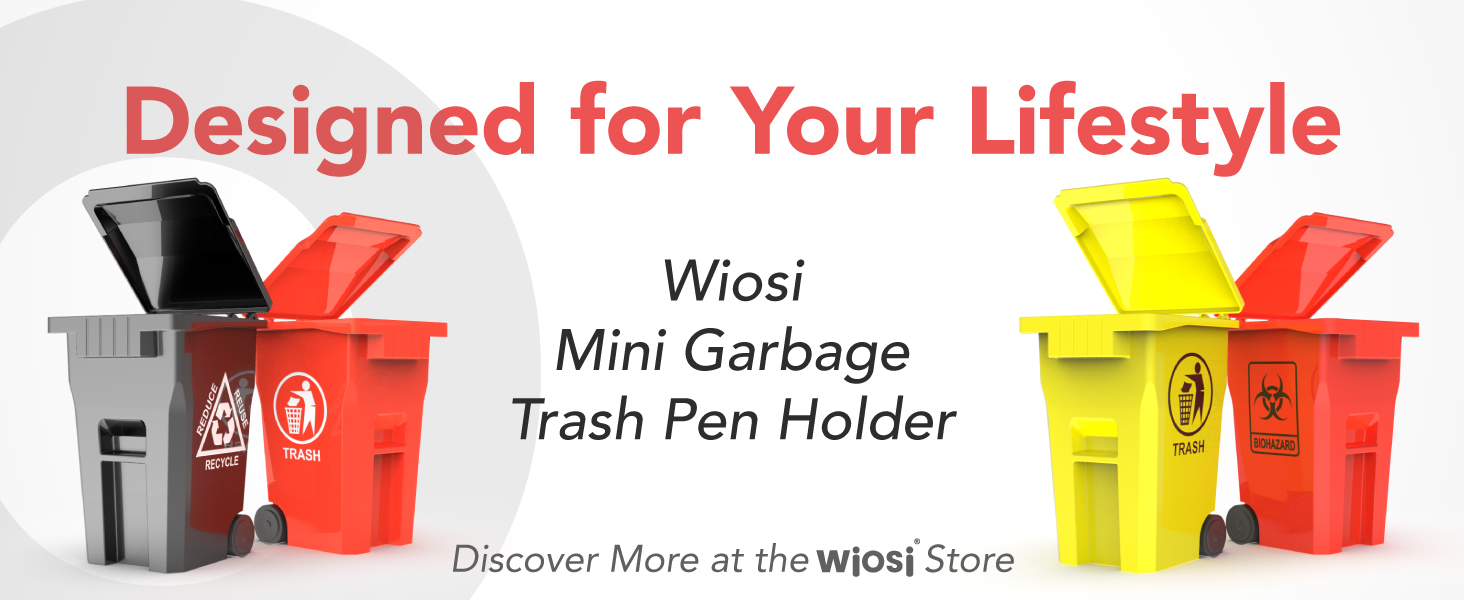 Mini Garbage Trash Pen Holder