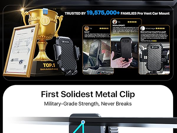 TRUSTED BY 2,000,000 FAMILIES Pro Vent Car Mount
