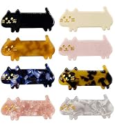 8 Pcs Cat Hair Clips Cute Small Cat Barrettes Fashion Kitty Hair Clips Sweet Cat Acrylic Resin Cl...