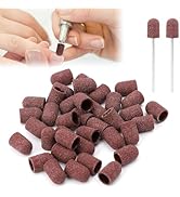 50pcs 180 Grit Sanding Bands, Nail Sanding Bands with 2pcs Sanding Shaft, Nail Drill Sanding Band...