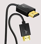 Twozoh Flexible & Slim HDMI Cable 3.3FT, Soft & Ultra-Thin HDMI to HDMI Cord Support 4K@60Hz/2160...