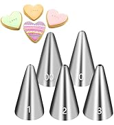 Suuker Extra-Fine Round Piping Tips Set, Seamless Stainless Steel Small Icing Tips Cake Decoratin...
