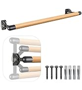 Kipika Wall Mounted Traditional Solid Wood Ballet Barre System, Stretch/Dance Bar for Home Workou...