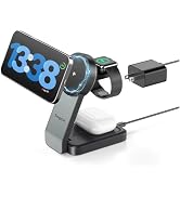 2026 3 in 1 Wireless Charging Station for Apple MagSafe Charger, Q2 Certified 15W Fast Magnetic M...
