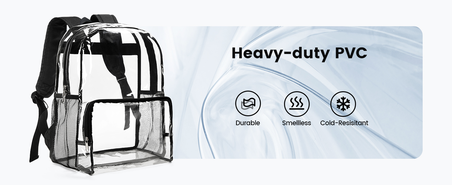 heavy duty clear backpack