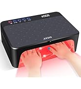 MEKK UV LED Nail Lamp - Luxury Cordless UV Light for Gel Nails with Red Light Skincare,4+2 Timer ...